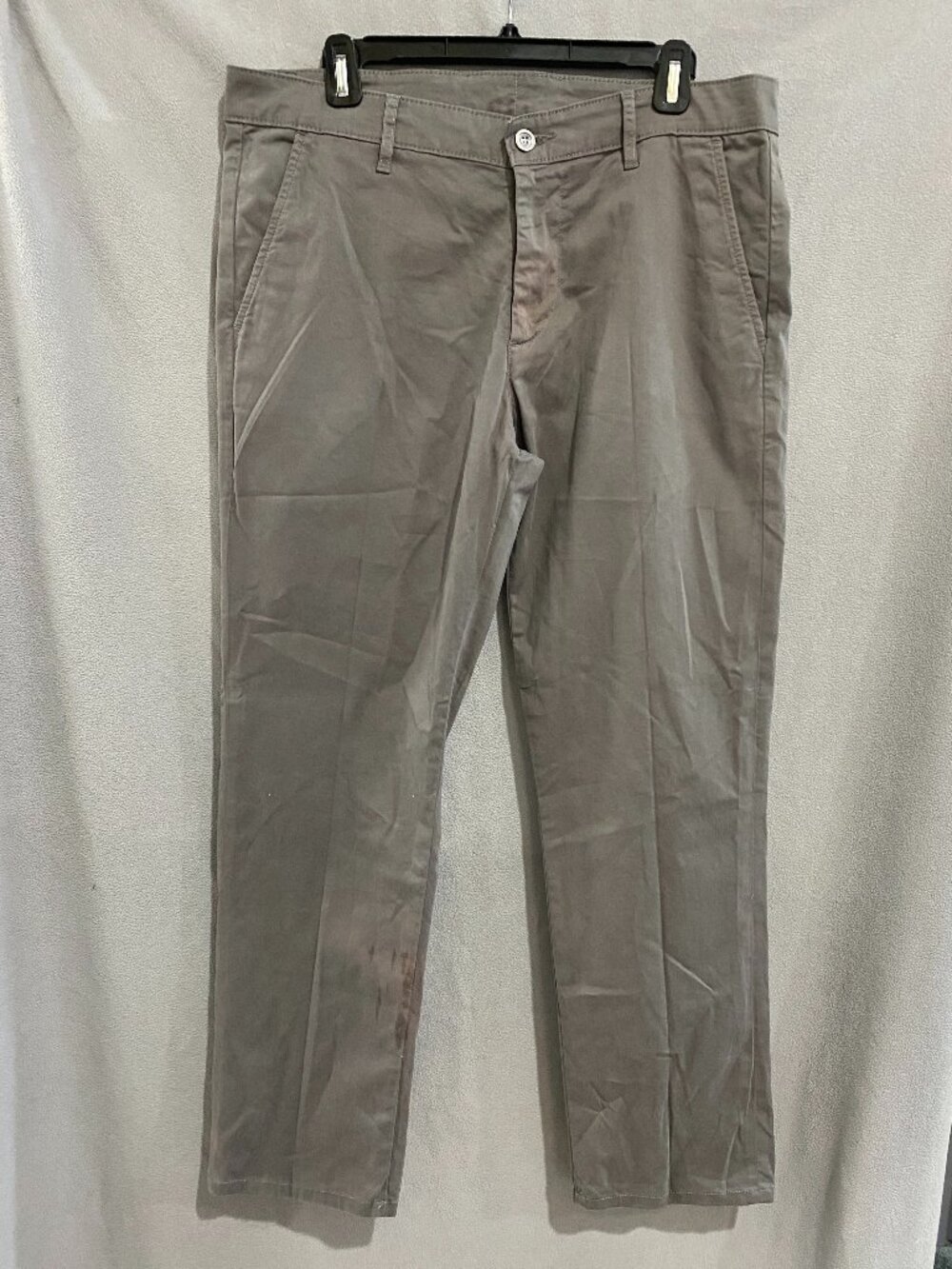 AG Adriano Goldschmied The Lux Khaki Tailored Trouser Gray Men’s 33R
